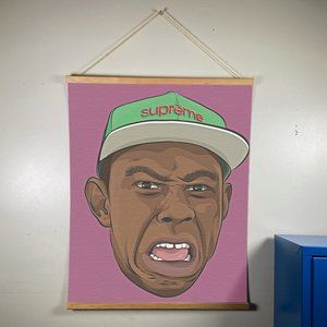 Tyler The Creator Canvas Wooden Gold Hanger